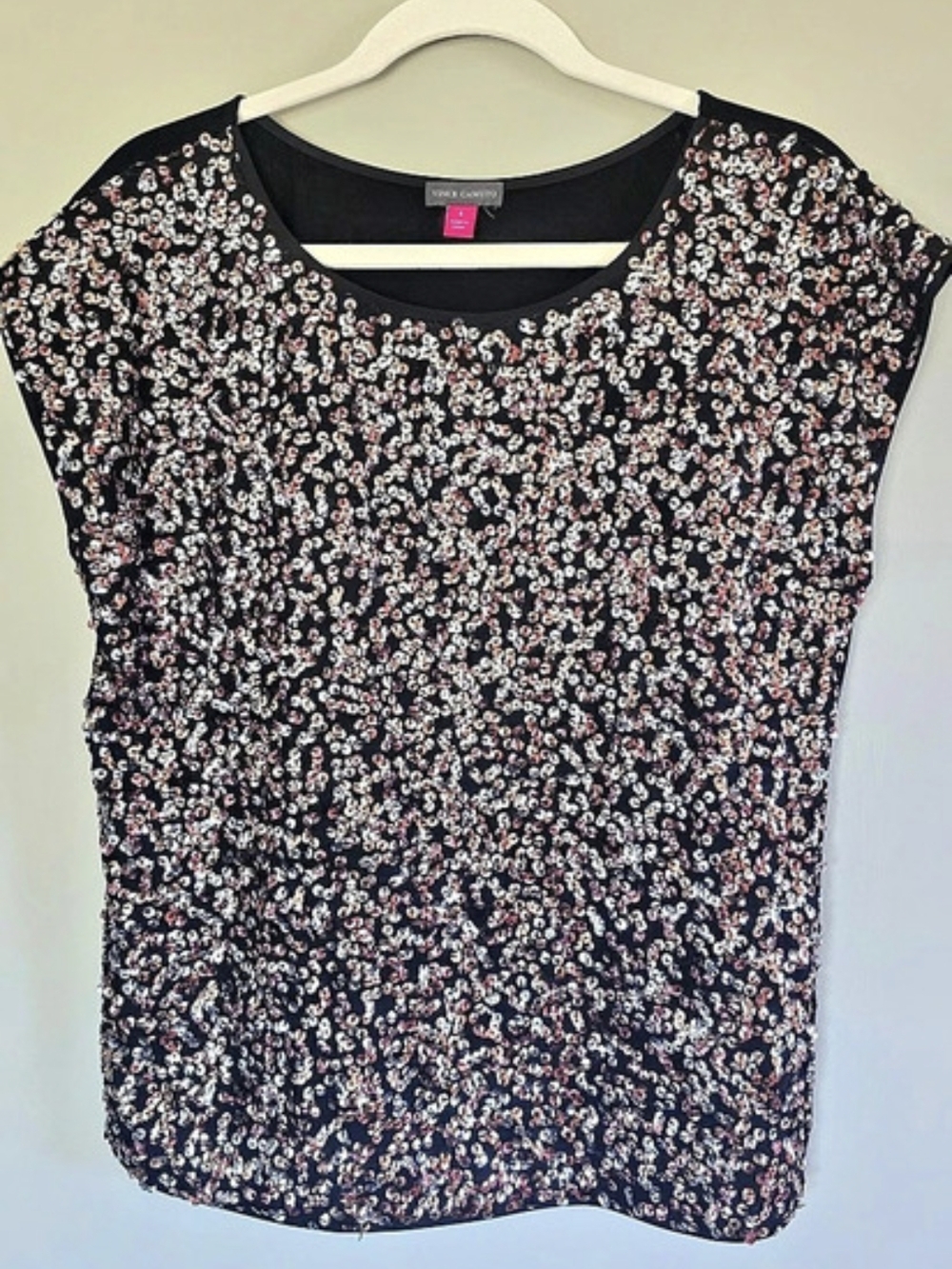 Vince Camuto Sequin Cap Sleeve Top
